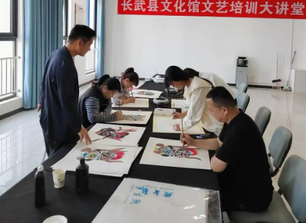 長武縣文化館開展社火臉譜繪畫技藝培訓活動